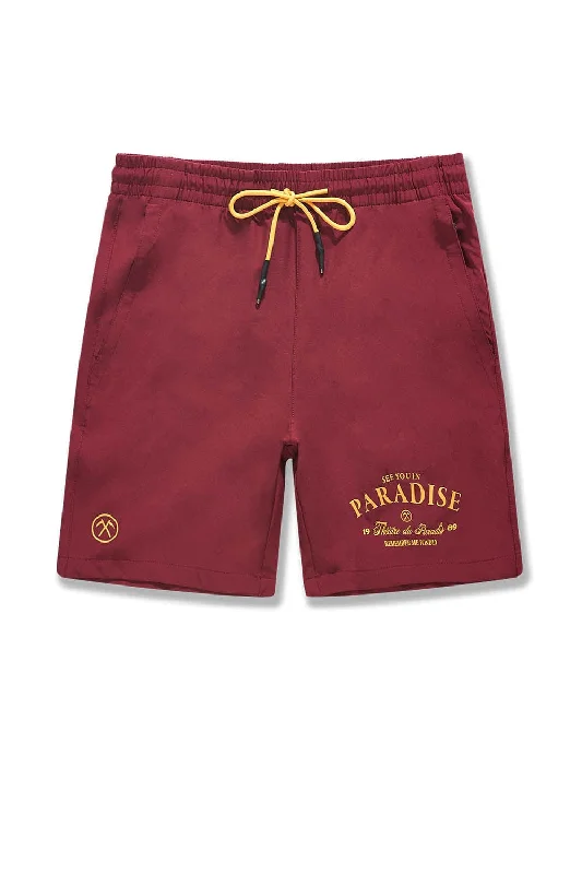 Soft Cotton Shorts-Retro - El Paso Shorts (Wine)