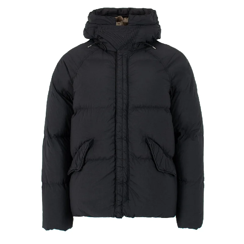 Custom Jacket-Ten C Hooded Quilt Articdown Parka Black