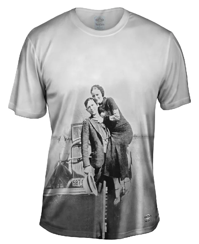 Printed Graphic T-Shirt-Original Gangster Bonnie And Clyde 1933