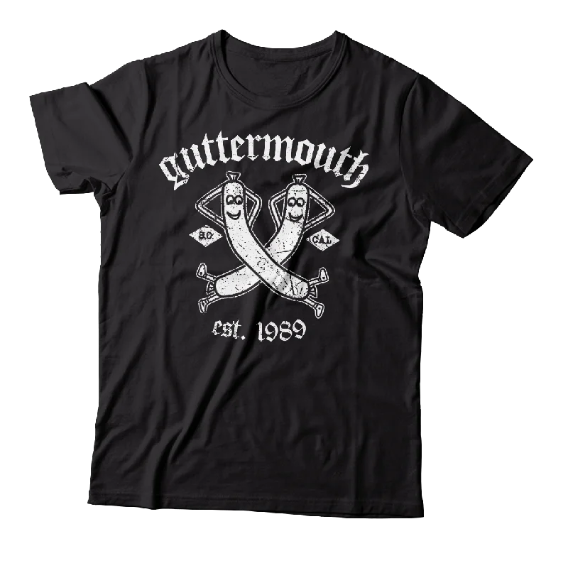 Summer Graphic T-Shirt-GUTTERMOUTH - "Sausage Party" (Black) (T-Shirt)