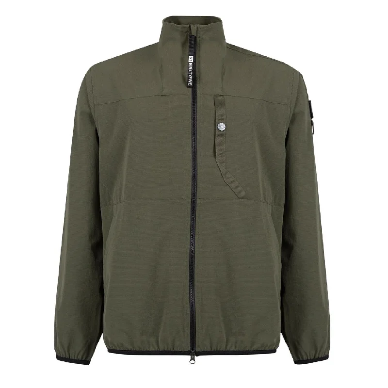 Trendy Jacket-ST95 4 Way Stretch Zip Through Jacket Olive