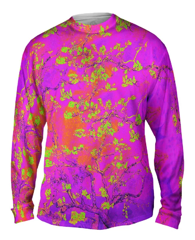 Versatile Long Sleeve-Pop Art - "Van Gogh Blossoming Lime Purple" (1890)