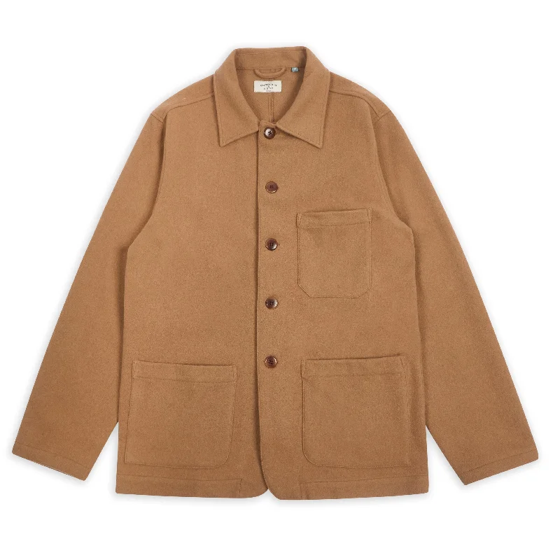 Wool Blend Jacket-Cashmere & Wool Iffley Jacket - Camel