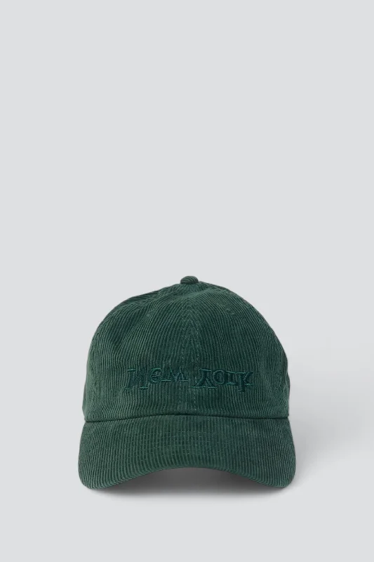 Bucket Style Hat-New York Embroidered Hat - Green Corduroy