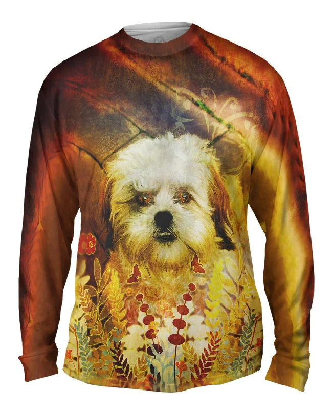 Modern Long Sleeve-Shih Tzu Floral Puppy