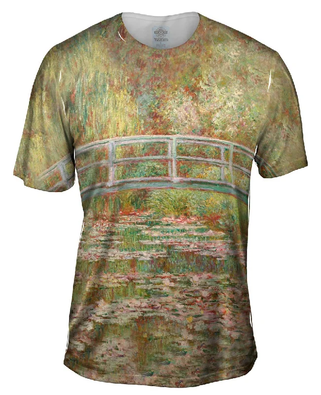 Premium Graphic T-Shirt-Monet -"Bridge Over Water Lilies" (1899)