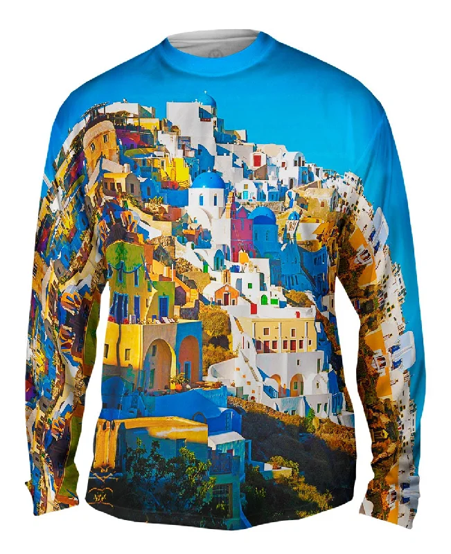 Button-Up Long Sleeve-Picturesque Oia