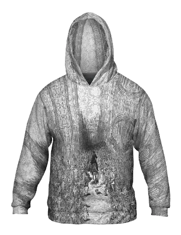 Comfortable Zip Hoodie-Gustave Dore - "Orlando Furioso"