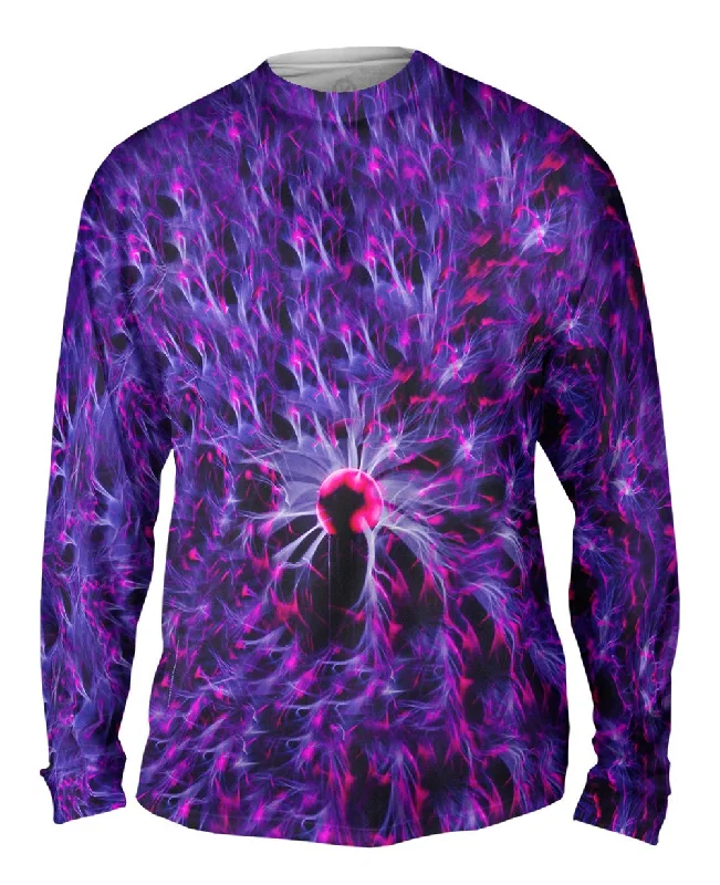 Minimalist Long Sleeve-Plasma Lamp Purple Allover