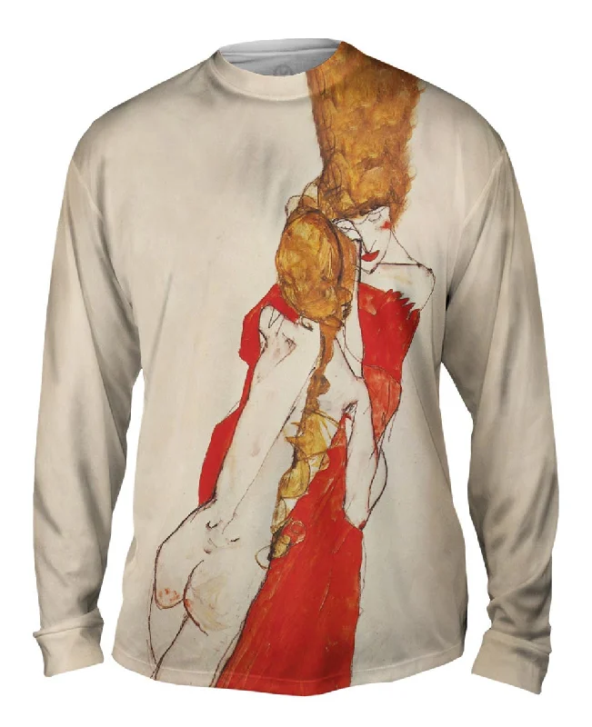 Heavyweight Long Sleeve-Schiele -"Mother and Daughter" (1913)