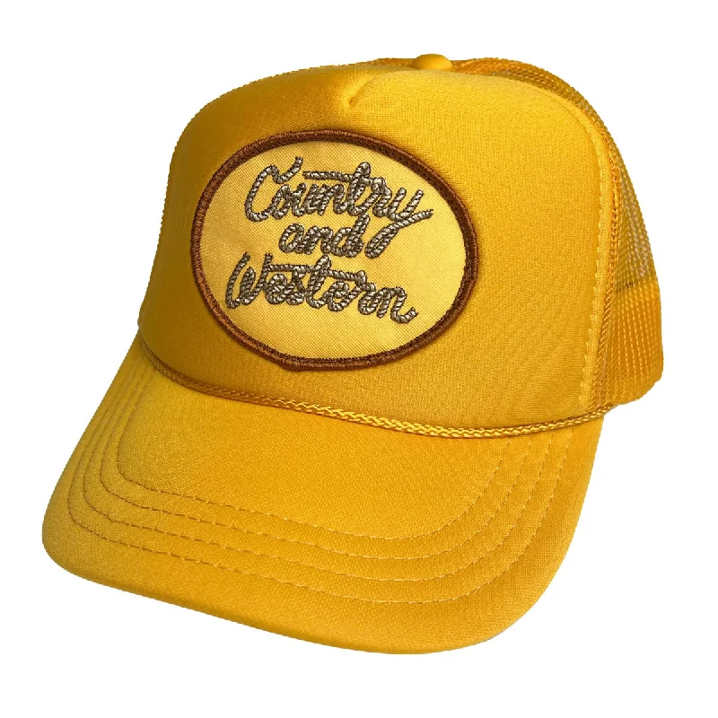 Lightweight Hat-Country & Western Gold Trucker Hat