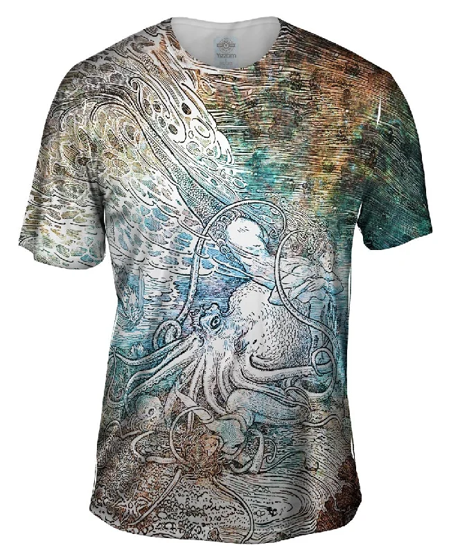 Active T-Shirt-Louis Rhead - "Mermaid Octopus"