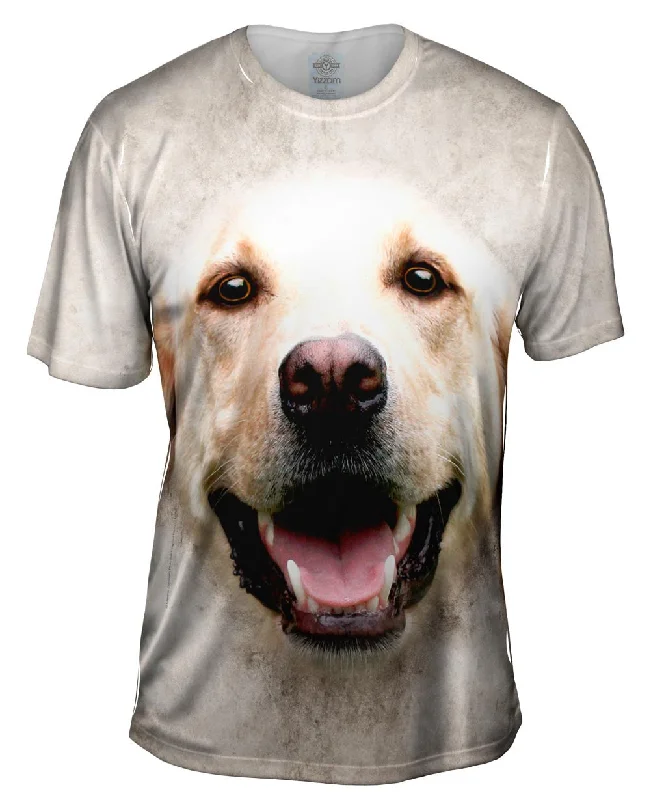 Full Print T-Shirt-Happy Golden Labrador Dog Face