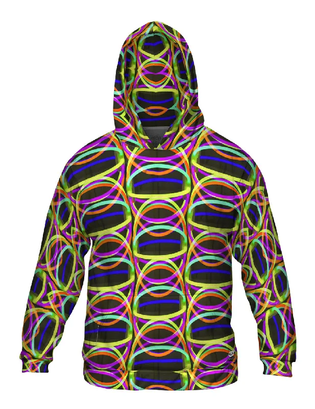 Colorful Hoodie-Glowsticks Globe Pattern