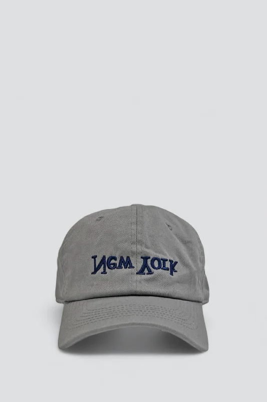 Hipster Hat-New York Embroidered Hat - Grey/Navy