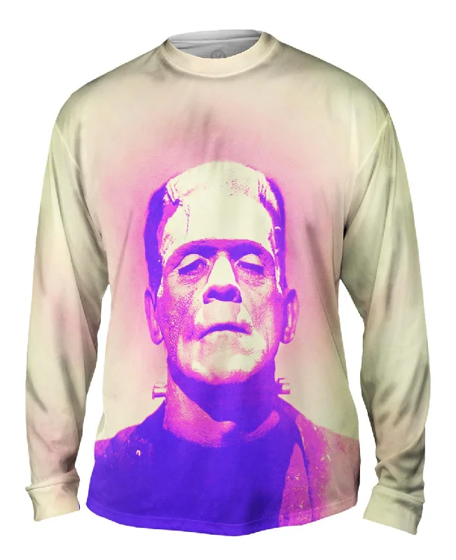 Cozy Long Sleeve-Popart Frankenstein Monster Pastel