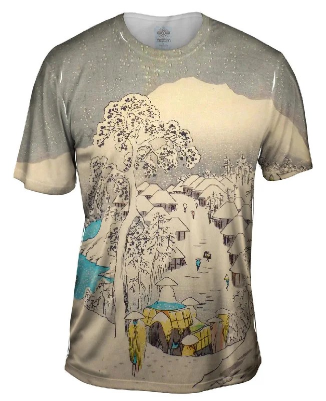 Premium Cotton T-Shirt-Japan - Utagawa Hiroshige - "Upright Tokaido" (1855)