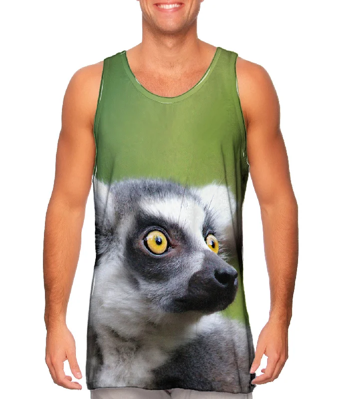 Travel Tank Top-Full Attentention Grey Lemur