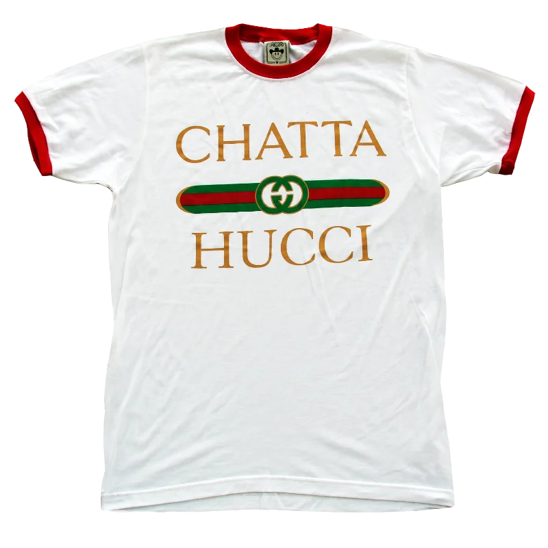 Eco-Conscious T-Shirt-Chattahucci Red Ringer Unisex Tee