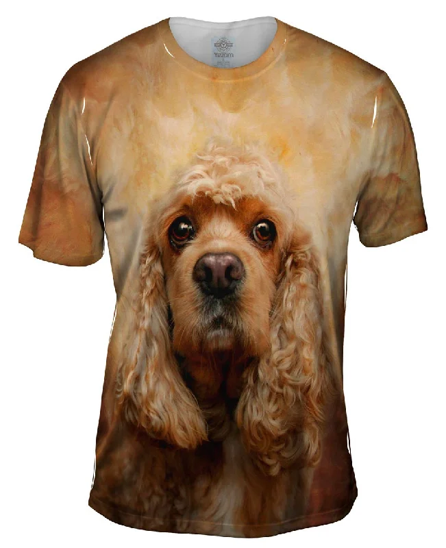 Casual T-Shirt-American Cocker Spaniel Face