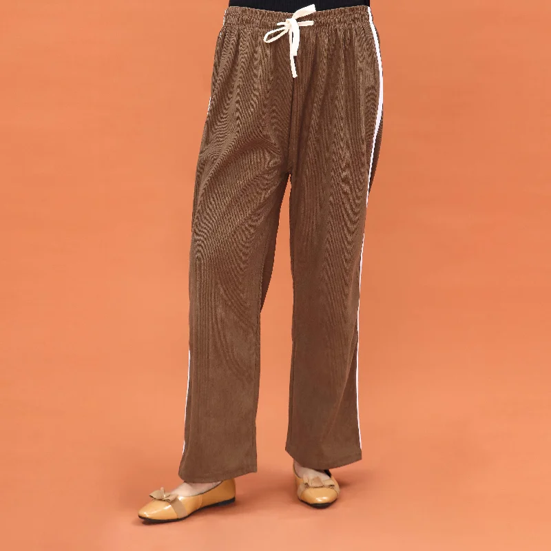 Fashion Pants-Brown Western Pant PL4016