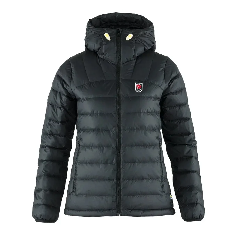 Parka Jacket-Fjallraven Womens Expedition Pack Down Hoodie Black