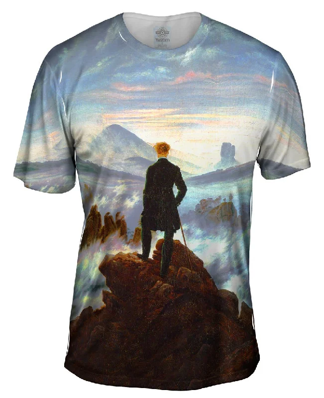 Minimalist T-Shirt-Caspar David Friedrich - "Wanderer Above the Sea of Fog" (1818)