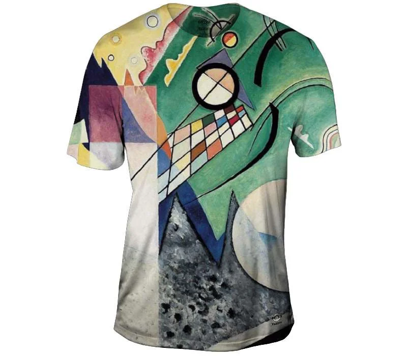 Unique Design T-Shirt-Green Composition - Kandinsky