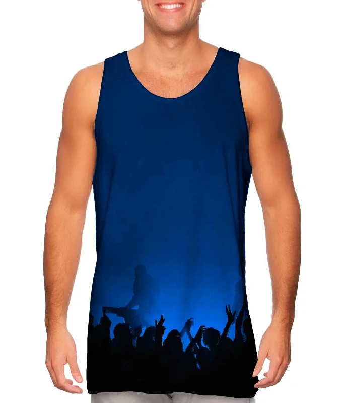 Performance Tank-Edm Music Makes The Crowd Blue