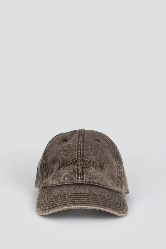 Classic Snapback Hat-New York Embroidered Hat - Washed Brown