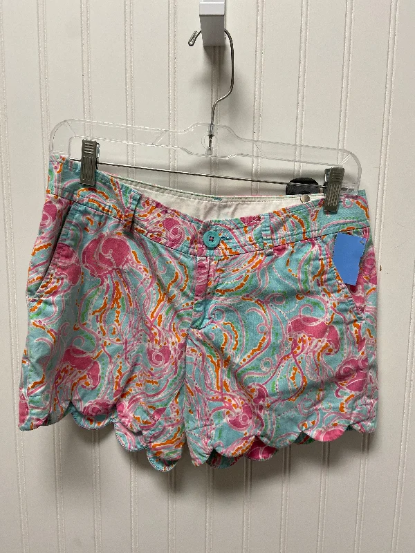 Breathable Shorts-Shorts Designer By Lilly Pulitzer In Blue & Pink, Size: 0