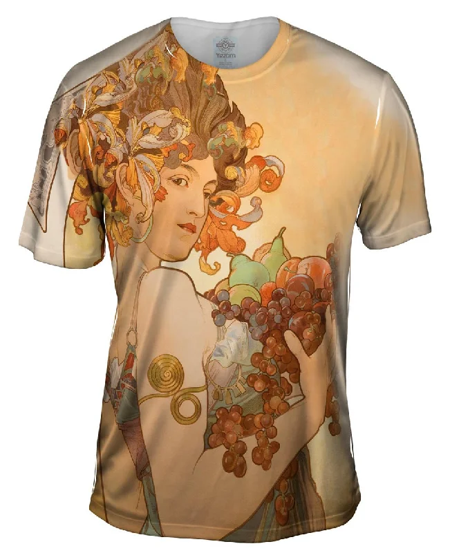 Retro T-Shirt-Alphonse Mucha - "Fruit" (1897)