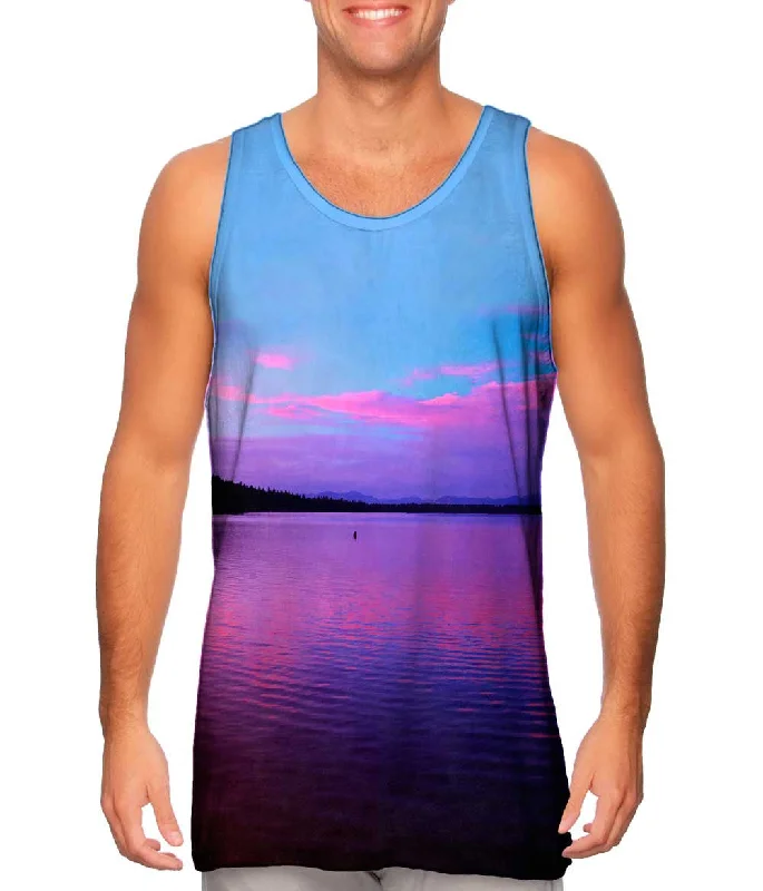 Loose Sleeveless Shirt-Fallen Leaf Lake Sunset