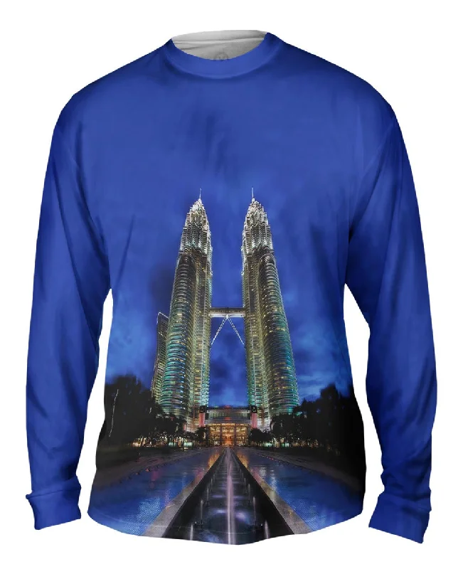 Slim Fit Long Sleeve-Petronas Twin Towers Kuala Lumpur Malaysia