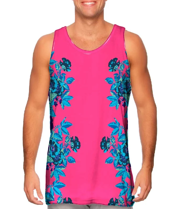 Sporty Tank-Floral Print Pink