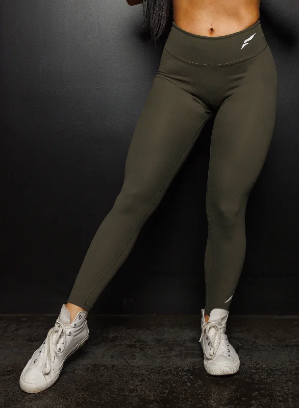 Premium Pants-ESSENTIAL LEGGING - OLIVE