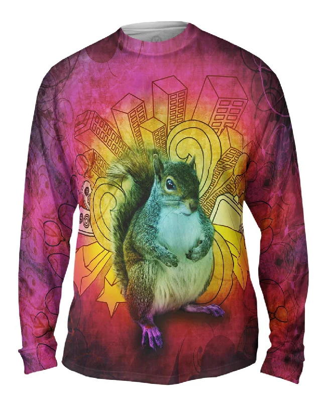 V-Neck Long Sleeve-Swag Squirrel