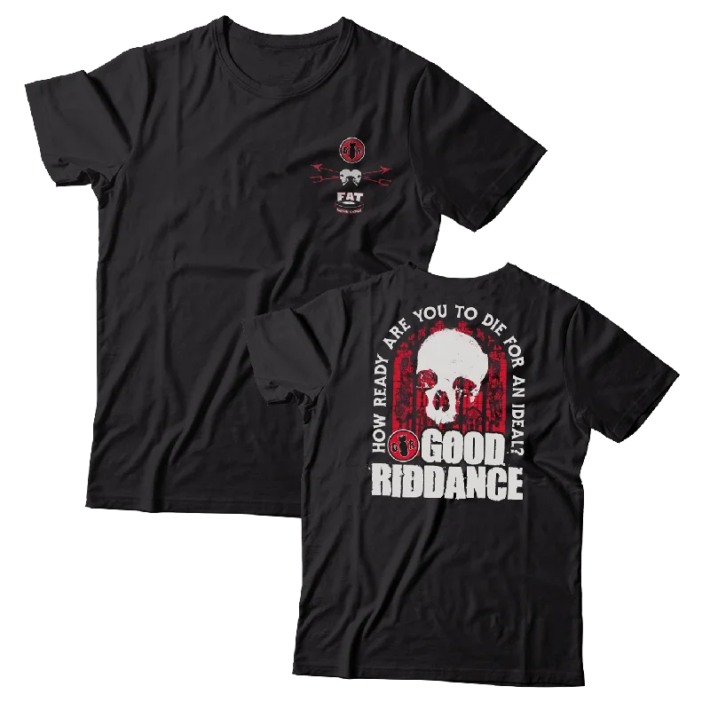 Boxy T-Shirt-GOOD RIDDANCE - "Skull" (Black) (T-Shirt)