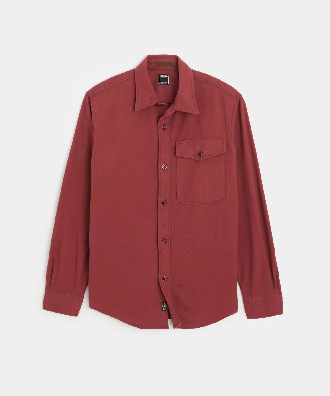 Athletic T-Shirt-Chamois Shirt in Barn Red