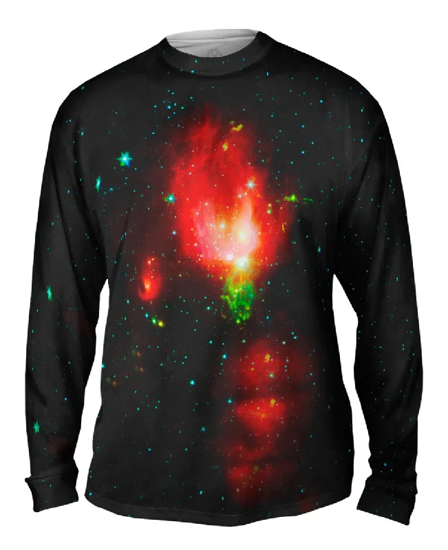 Long Sleeve with Print-Space Galaxy Cluster