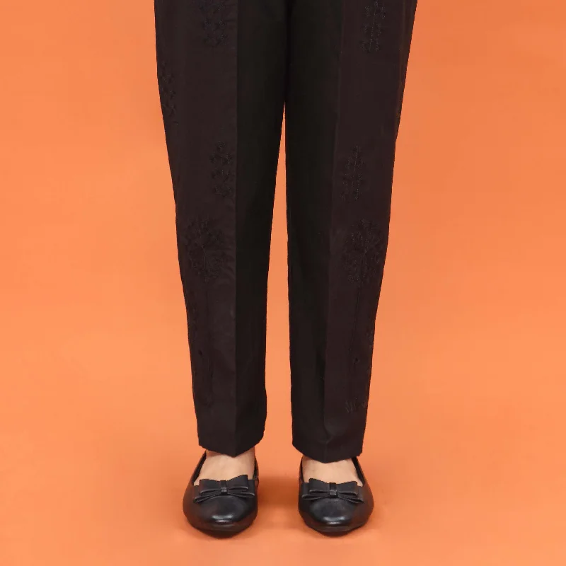 Tailored Jogger Pants-Black Slim Fit Plain Trouser PL5003