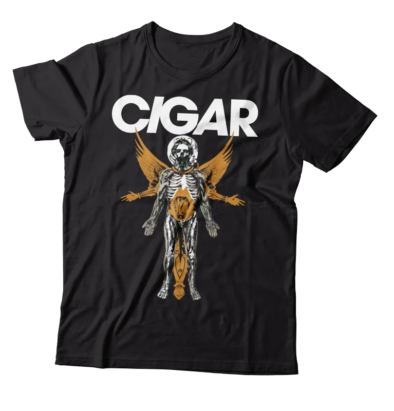 Crew Neck Casual T-Shirt-CIGAR - "The Visitor" (T-Shirt)