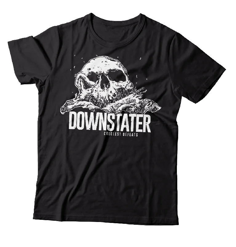 Comfortable Fit T-Shirt-DOWNSTATER - "Cruelest Defeats" (Black) (T-Shirt)