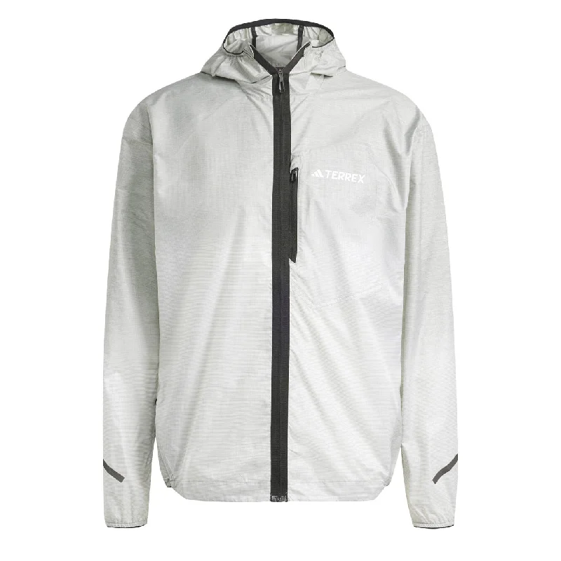 Rain Jacket-Adidas Terrex Xperior Light Windweave Jacket Silver Green