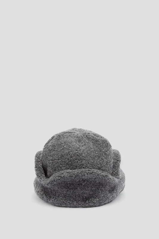 Outdoor Adventure Hat-Grey Wool Flight Cap