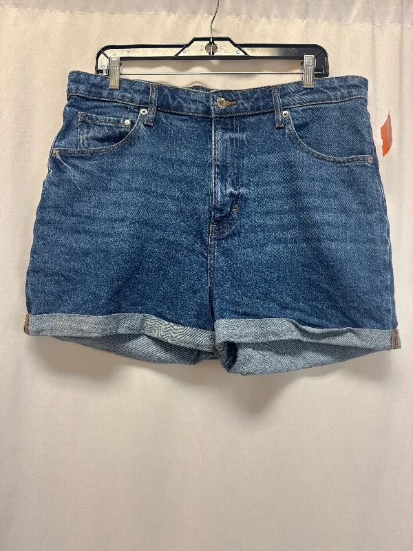 Classic Fit Shorts-Shorts By H&m In Blue Denim, Size: 14