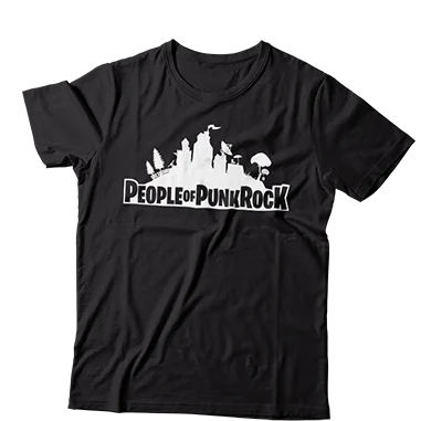 Artistic T-Shirt-POPR Records - "Punknite Logo" (Black) (T-Shirt)