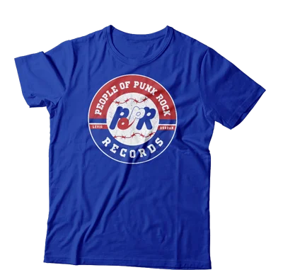 Cool Graphic T-Shirt-POPR Records - "Expos Logo" (Blue) (T-Shirt)