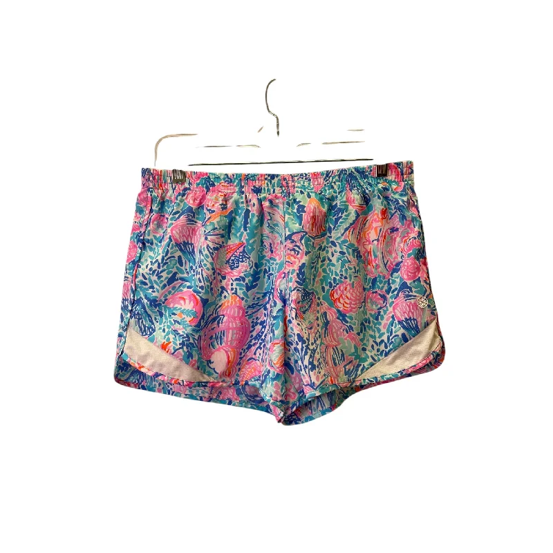 Casual Summer Shorts-Shorts Designer By Lilly Pulitzer In Blue & Pink, Size:M