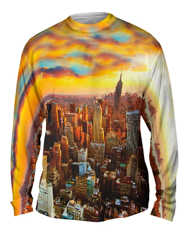 Stretch Fit Long Sleeve-New York Sunset